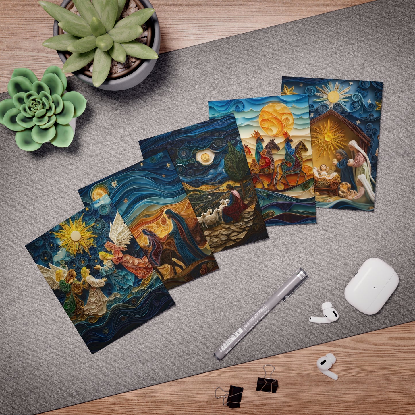 Born to Save: The Nativity Collection Greeting Cards (5-Pack)