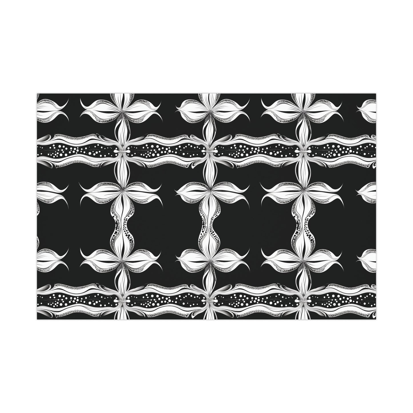 Black and White Lace Gift Wrap Papers