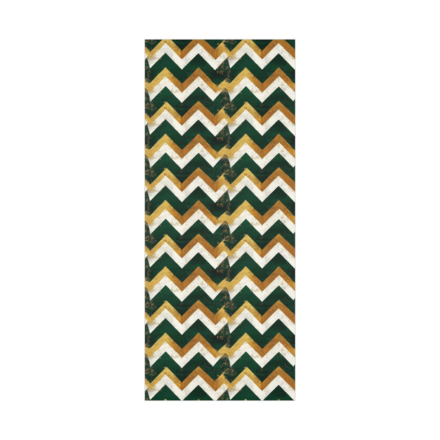 Green and Gold Chevron Gift Wrap Papers